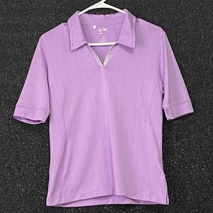 Adidas ClimaCool Light Purple Golf Shirt